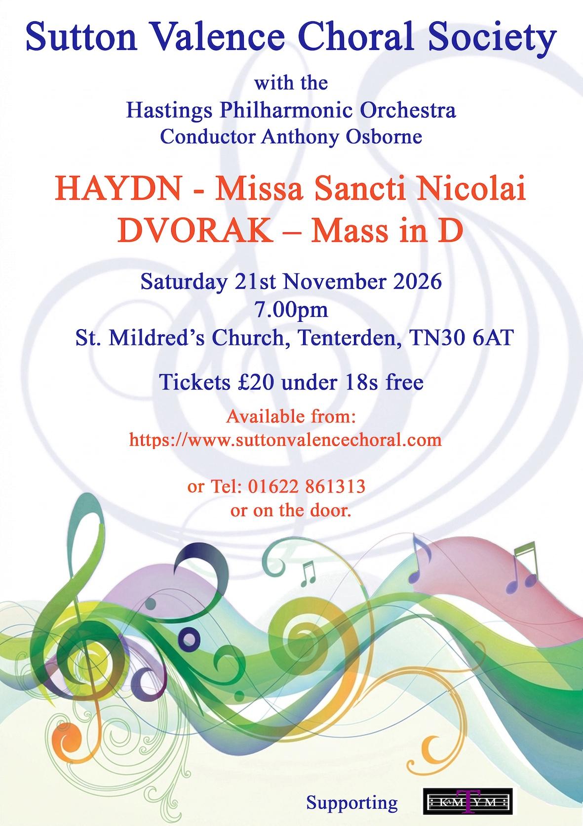 Haydn’s Missa Sancti Nicolai and Dvorak’s Mass in D Haydn’s Missa Sancti Nicolai and Dvorak’s Mass in D